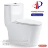 Bàn cầu một khối Hwata HT-121 màu trắng, nhìn chéo trên nền trắng