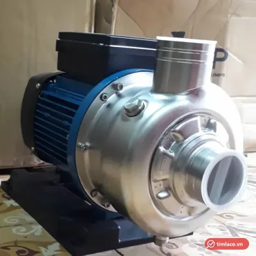 Máy bơm thân inox APP dòng SW, mô tơ xanh, nhìn từ phía họng hút (ảnh minh hoạ dòng hàng)