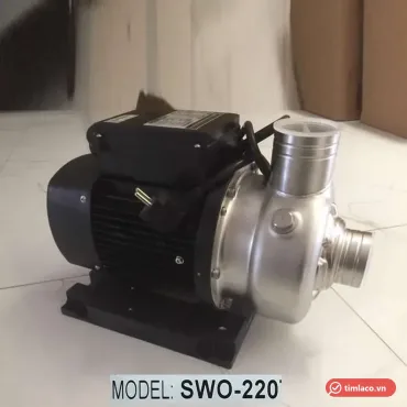 Máy bơm APP dòng SWO đầu inox, động cơ đen, có dây điện kèm phích cắm (ảnh minh hoạ dòng hàng)