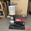 Máy bơm tăng áp biến tần APP, hộp biến tần GRUNWL màu đỏ đen gắn trên động cơ, bình tích áp và đồng hồ áp, cạnh thùng APP (ảnh minh hoạ dòng hàng)