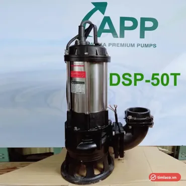 Máy bơm chìm nước thải APP dòng DSP, vỏ motor inox, đế gang có chân, cút xả mặt bích (ảnh minh hoạ dòng hàng)