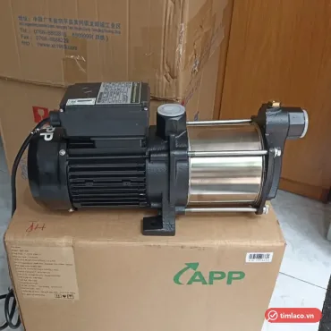 Máy bơm đa tầng cánh APP dòng MT, buồng bơm inox nằm ngang, hộp điện đặt trên động cơ (ảnh minh hoạ dòng hàng)