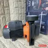 Máy bơm ly tâm Lepono dòng ACm họng lớn, thân xám cam, đặt cạnh thùng Lepono (ảnh minh hoạ dòng hàng)