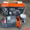 Máy bơm Lepono ACm300B3 thân xám cam, nhãn ACm300B3 trên động cơ, đặt trước thùng Lepono ACm