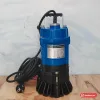 Máy bơm chìm nước thải APP KA-2.4 thân xanh, tem ghi model KA-2.4, dây điện có phích cắm