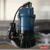 Máy bơm chìm nước thải APP thân xanh, không phao, quai xách trên đầu, đầu nối ống xả bên hông (ảnh minh hoạ dòng hàng)