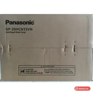 Thùng carton máy bơm ly tâm Panasonic GP-20HCN1SVN, in mã máy và chữ Centrifugal Water Pump