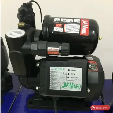 Máy bơm tăng áp điện tử Maro MRZ600 600W, bình áp phía trên, hộp điều khiển ghi MRZ600