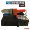 Máy hàn ống PPR 20-32 thân cam đặt trên hộp đựng màu đen, túi đầu hàn bên cạnh (ảnh minh hoạ dòng hàng)