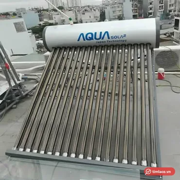 Máy nước nóng năng lượng mặt trời Aqua Solar 220 lít ruột PPR, 18 ống thu nhiệt, lắp trên sân thượng