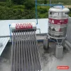 Máy nước nóng năng lượng mặt trời Dapha 130 lít 12 ống lắp trên mái, nhãn Dapha Suntech trên bình
