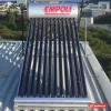 Máy nước nóng năng lượng mặt trời Empoli ống chân không lắp trên mái tôn, nhãn Empoli trên bình (ảnh minh hoạ dòng hàng)
