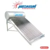 Máy nước nóng năng lượng mặt trời Megasun dạng ống chân không, chữ Megasun trên bình (ảnh minh hoạ dòng hàng)